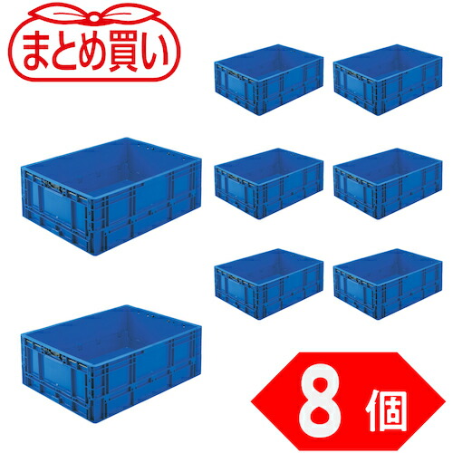 トラスコ中山（TRUSCO）　TRUSCO　【まとめ買い】オリコン　ＴＰＯ型　折りたたみコンテナ　ＴＰ規格　６２Ｌ　ダークブルー　８個　【品番：TPO-462.5-DB-8P】