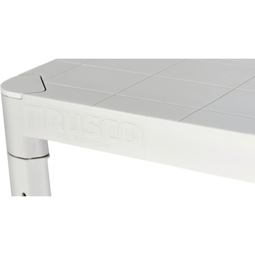 トラスコ中山（TRUSCO）　TRUSCO　プラ棚　高さ１３７１−４段タイプ　コーナーキャップ４個付　ネオグレー　【品番：TPT-5344CA】_1