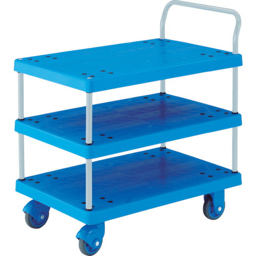 トラスコ中山（TRUSCO）　TRUSCO　樹脂台車　グランカート　サイレント　３段片袖　９００Ｘ６０５　【品番：TP-X905】