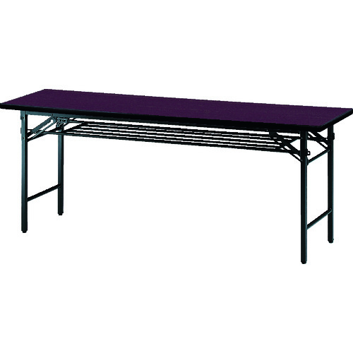 トラスコ中山（TRUSCO）　TRUSCO　会議用テーブル棚付折り畳み式　１８００×４５０×７００　ローズ　ローズ　【品番：TS-1845】