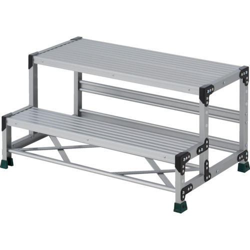 トラスコ中山（TRUSCO）　TRUSCO　作業用踏台　２段　　ステップ奥行２００　高さ０．５０ｍ　天板１０００Ｘ４００　【品番：TSF-2105】