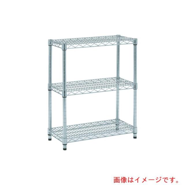 トラスコ中山（TRUSCO）　TRUSCO　ステンレス製メッシュラック　Ｈ７４５ＸＷ１２０７ＸＤ４５７　３段　【品番：TSM-2443】