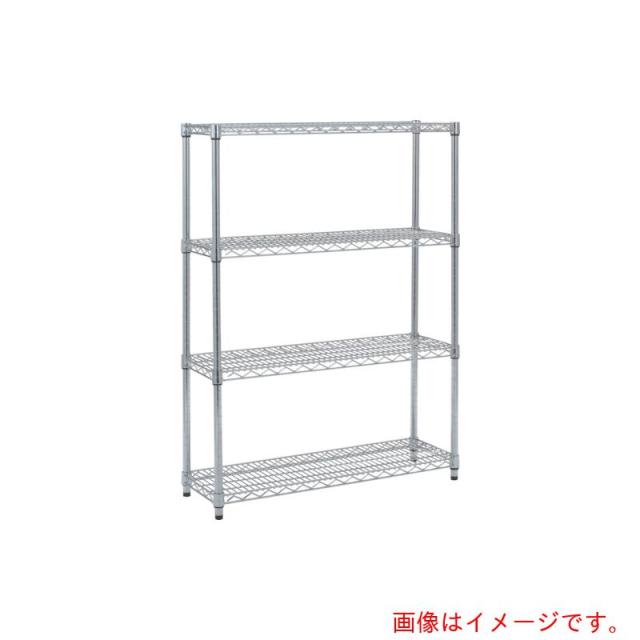 トラスコ中山（TRUSCO）　TRUSCO　ステンレス製メッシュラック　Ｈ１２２８ＸＷ９０５ＸＤ４５７　４段　【品番：TSM-4344】