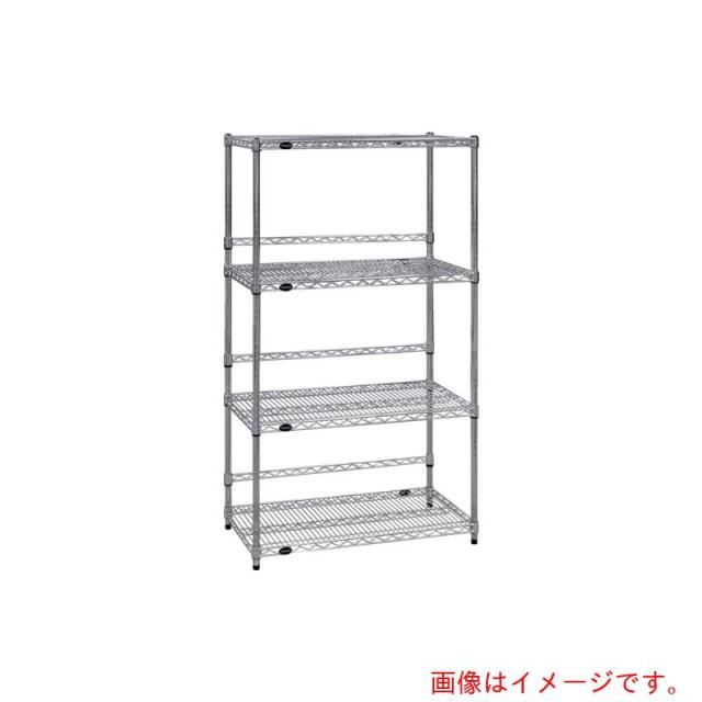 トラスコ中山（TRUSCO）　TRUSCO　ステンレス製メッシュラック　Ｗ１２０５ＸＤ３０５ＸＨ１５３３　４段　　バックバー付　【品番：TSMBB5434】
