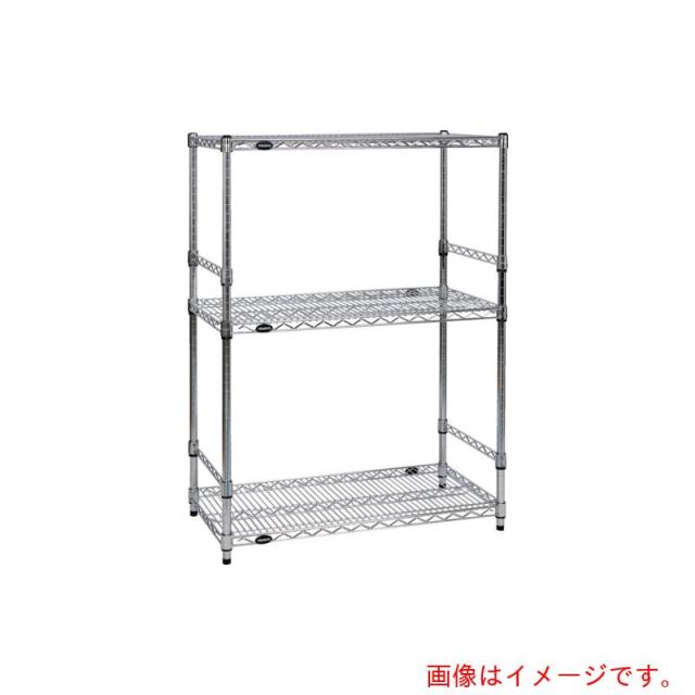 トラスコ中山（TRUSCO）　TRUSCO　ステンレス製メッシュラック　Ｗ６０５ＸＤ３０５ＸＨ１２２８　３段　　サイドバー付　【品番：TSMSDB4233】