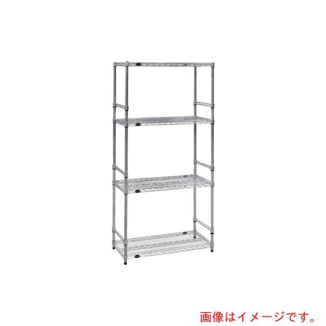 トラスコ中山（TRUSCO）　TRUSCO　ステンレス製メッシュラック　Ｗ９０５ＸＤ３０５ＸＨ１５３３　４段　　サイドバー付　【品番：TSMSDB5334】