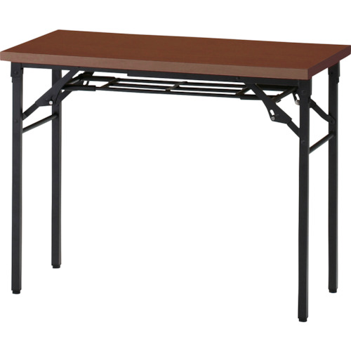 トラスコ中山（TRUSCO）　TRUSCO　折りたたみ会議テーブル　１２００Ｘ４５０ＸＨ７００　棚板なし　ウォールナット　【品番：TST-1245-WN】