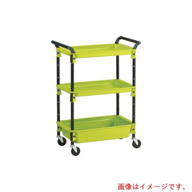 トラスコ中山（TRUSCO）　TRUSCO　ツールワゴンロイヤル５８６×３２０×８３３深２浅１　黄緑　【品番：TWR-4-GR】