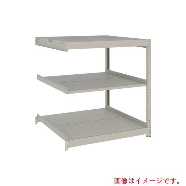 トラスコ中山（TRUSCO）　TRUSCO　スチールラック　薄板ラック（棚板分割タイプ、耐荷重１００Ｋｇ）９００×５９５×Ｈ９００　３段連結　　ネオグレー　【品番：UL3363B】