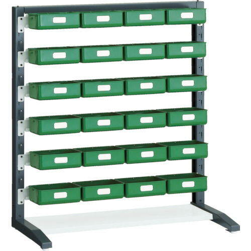 トラスコ中山（TRUSCO）　TRUSCO　ＵＰＲラック片面　Ｈ１０００　Ｋ−２０ＨＹＧ　２４個付　【品番：UPR-L1006D】