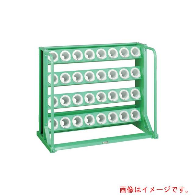 トラスコ中山（TRUSCO）　TRUSCO　ツーリングラック　ＢＴ・ＮＴ５０兼用　２５個収納　ロック付　ホワイト色　【品番：VTL-55-AW】