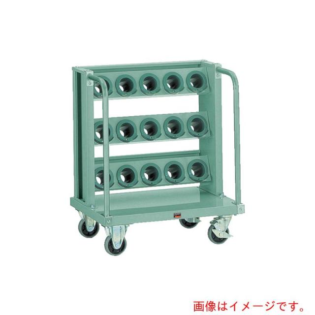 トラスコ中山（TRUSCO）　TRUSCO　ツーリングワゴン　ＢＴ・ＮＴ５０兼用　１５個収納　ロック付　ヤンググリーン色　【品番：VTLW-35-YG】