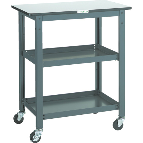 トラスコ中山（TRUSCO）　TRUSCO　ＷＨＴ型作業台補助テーブルワゴン　７５０Ｘ４５０ＸＨ９００　【品番：WHT-4575H】