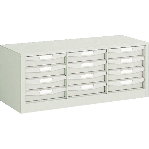 トラスコ中山（TRUSCO）　TRUSCO　ウォールユニットコンビＷＵＮ型　パーツケース　７９２Ｘ３１１Ｘ３１４　引出Ｘ１２　ネオグレー　【品番：WUN-12AW】
