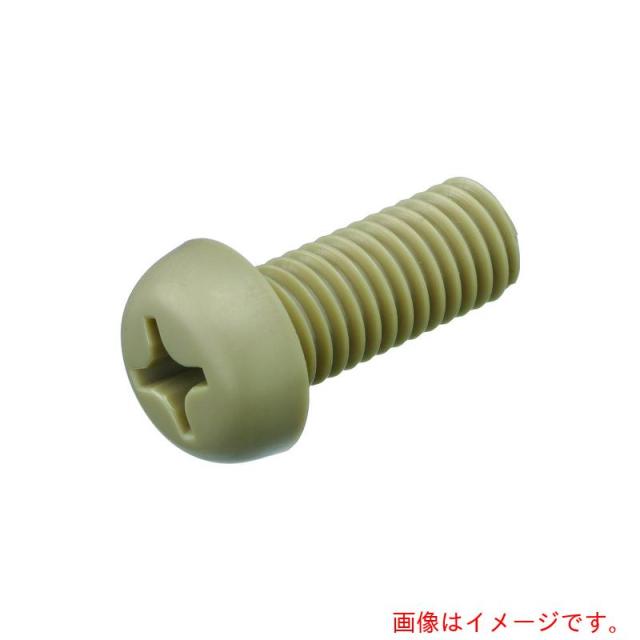 【メール便対応】トラスコ中山（TRUSCO）　ポリエーテルエーテルケトン（ＰＥＥＫ）十字穴付ナベ小ネジ　Ｍ３Ｘ１５　５０本入　【品番：BPEEK-PHM3X15】