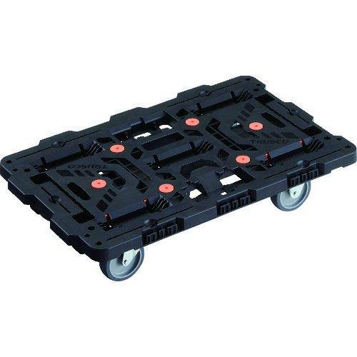 トラスコ中山（TRUSCO）　連結式樹脂製平台車　ビートル　７００Ｘ４５０　自在３輪　【品番：BT700J3-E100】
