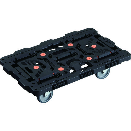 トラスコ中山（TRUSCO）　連結式樹脂製平台車　ビートル　７００Ｘ４５０　自在５輪　【品番：BT700J5-E100】