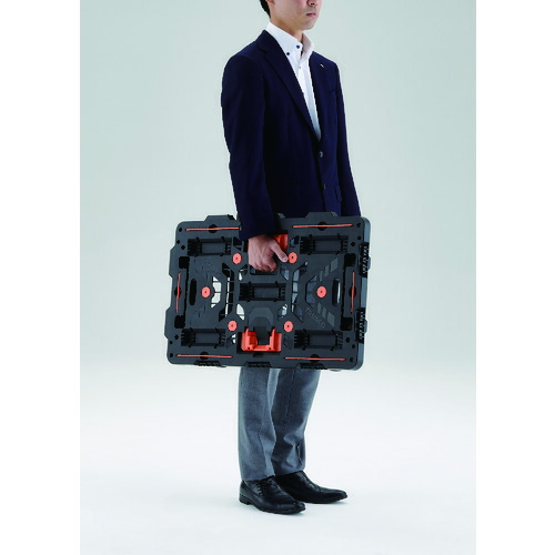 トラスコ中山（TRUSCO）　連結式樹脂製平台車　ビートル　７００Ｘ４５０　自在５輪　【品番：BT700J5-E100】_1