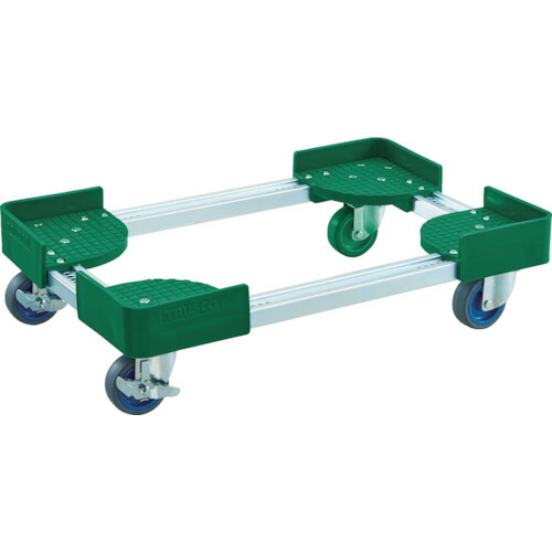 トラスコ中山（TRUSCO）　伸縮式コンテナ台車 内寸300-400×300-400 AC S付　【品番：FCD-3030-ALG-S】