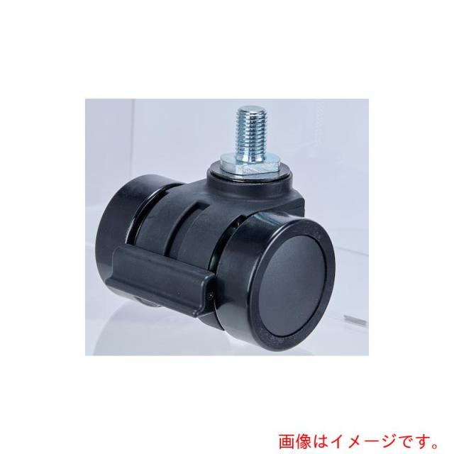 トラスコ中山（TRUSCO）　ねじ込み式重荷重用低床型　双輪キャスターダブルベアリング　ナイロン車６６ｍｍ　【品番：THCN66-B M20XP2.5】