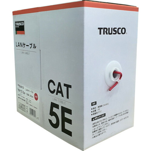 トラスコ中山（TRUSCO）　ＬＡＮケーブル　カテゴリ５ｅ　３００ｍ　緑　【品番：TUTP-CAT5E-300GR】