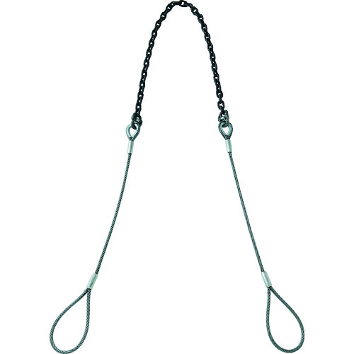 トラスコ中山（TRUSCO）　玉掛ワイヤチェーンスリング（コンビスリング）　Φ１２Ｘ１Ｍ　ＣＭチェーン１０ＭＭ２Ｍ　【品番：TWCS12S1-2】