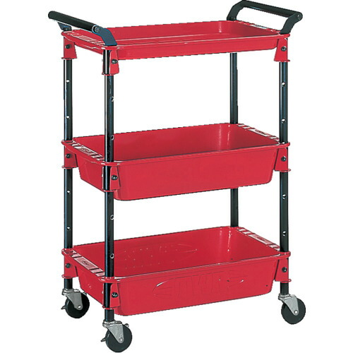 トラスコ中山（TRUSCO）　ツールワゴンロイヤル　６５４Ｘ３６１Ｘ８８７　深２浅１　赤　【品番：TWR-2】