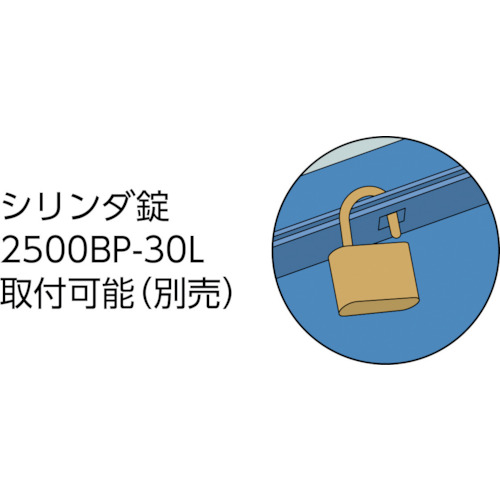トラスコ中山（TRUSCO）　2段式工具箱 352×220×289 ブルー　【品番：GL-350-B】_2