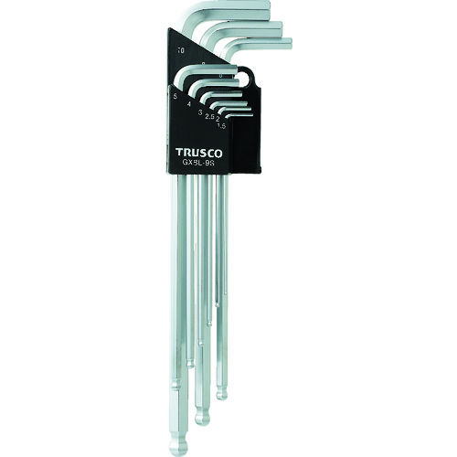 トラスコ中山(TRUSCO) ロングボールポイント六角棒セット 9本組 【品番:GXBL-9S】