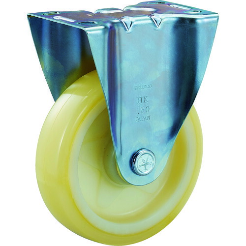 トラスコ中山（TRUSCO）　ハイテンプレス製ナイロンウレタン車 固定金具付 150パイ　【品番：HTTUK-150A】