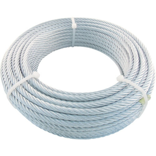 トラスコ中山（TRUSCO）　JIS規格品メッキ付ワイヤロープ （6×24）Φ12mm×50m　【品番：JWM-12S50】