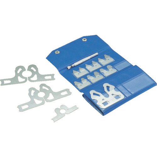 【メール便対応】トラスコ中山（TRUSCO）　ラジアスゲージ L型 測定範囲7.5〜13.0 12枚組　【品番：L300MB】