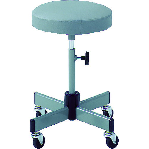 トラスコ中山（TRUSCO）　作業用チェア Φ315×H460ー560 グレー　【品番：L-60C】