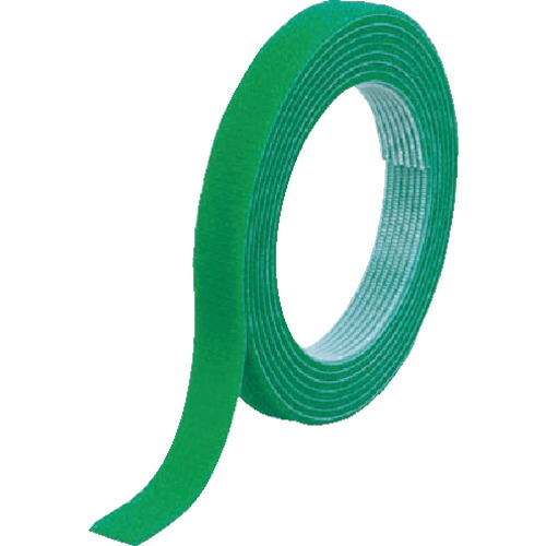 トラスコ中山（TRUSCO）　マジックバンド（R）結束テープ 両面 幅40mm×長さ10m 緑　【品番：MKT-40100-GN】