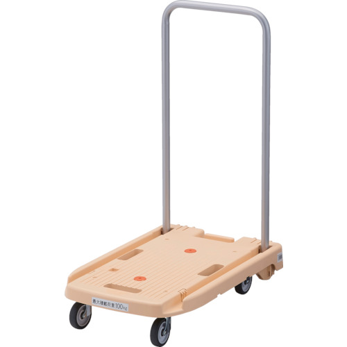トラスコ中山（TRUSCO）　樹脂台車 こまわり君 省音G車輪 600×390 オレンジ　【品番：MP-6039N2-OR】