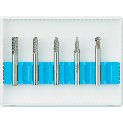 【メール便対応】トラスコ中山（TRUSCO）　超硬バーセットCシリーズ 軸6mm 刃径6mm 5本セット　【品番：TB-C060-5S】