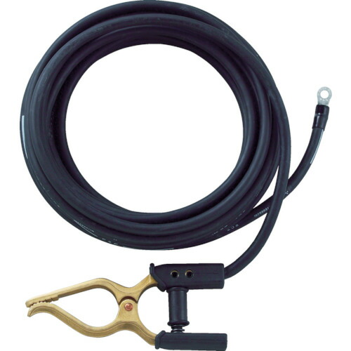 トラスコ中山（TRUSCO）　キャブタイヤケーブル アースクリップ丸端子付 5m　【品番：TCT-3805KE】