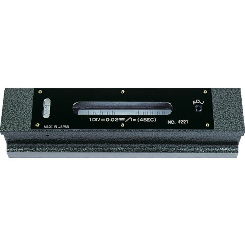 トラスコ中山（TRUSCO）　平形精密水準器 B級 寸法150 感度0.05　【品番：TFL-B1505】