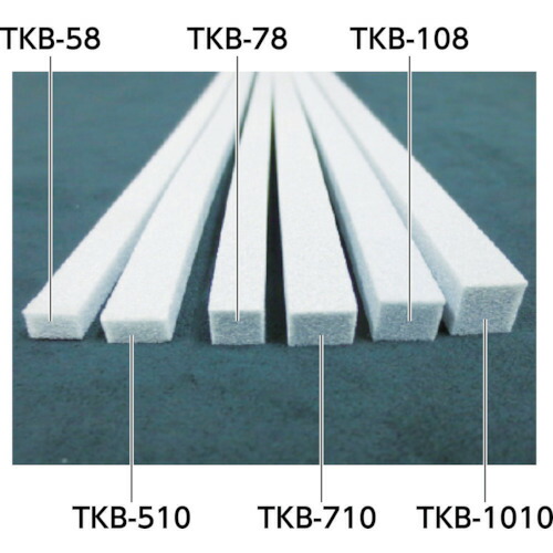トラスコ中山（TRUSCO）　角バッカー 7mm×8mm×1mテープ付  （100本入）　【品番：TKB-78T】