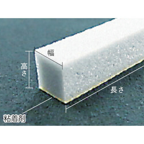 トラスコ中山（TRUSCO）　角バッカー 7mm×8mm×1mテープ付  （100本入）　【品番：TKB-78T】