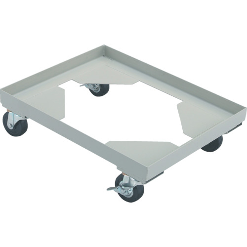 トラスコ中山（TRUSCO）　箱台車 内寸620×430 ゴム車 自在S付×2　【品番：B-5BGS】