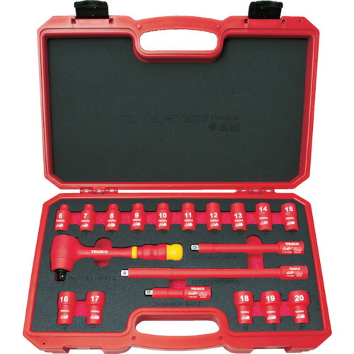 トラスコ中山（TRUSCO）　絶縁ソケットレンチセット（6角タイプ）差込角9.5mm　【品番：TZSW3-19S】
