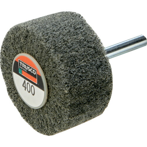 トラスコ中山（TRUSCO）　ナイロン軸付ホイル外径80×厚み25×軸6 400# （5個入）　【品番：UFN-825-400】