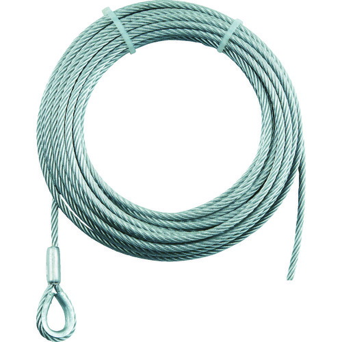 トラスコ中山（TRUSCO）　手動ウインチ用ワイヤーΦ12×10M用（シンブル入りロック加工）　【品番：WWS12-10】