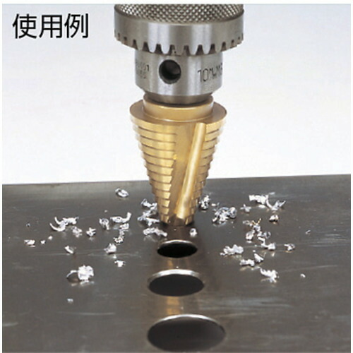 トラスコ中山（TRUSCO）　六角軸ステップドリル 2枚刃チタンコーティング 4〜18mm　【品番：NMS-18G】_3