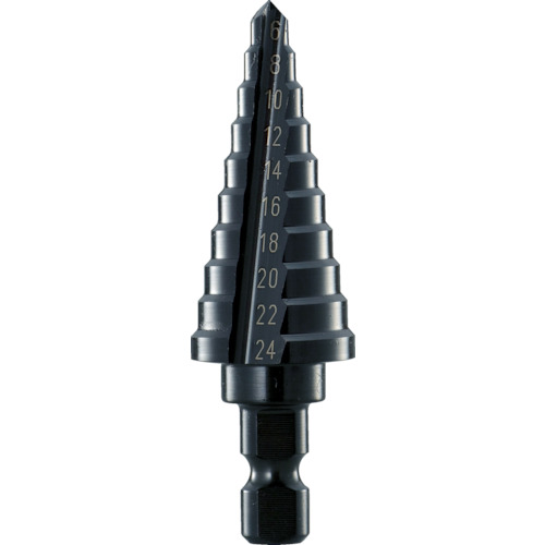 トラスコ中山（TRUSCO）　ステップドリル 2枚刃黒染め表面処理 6〜24mm 段数10　【品番：NMS-24】 6,561円