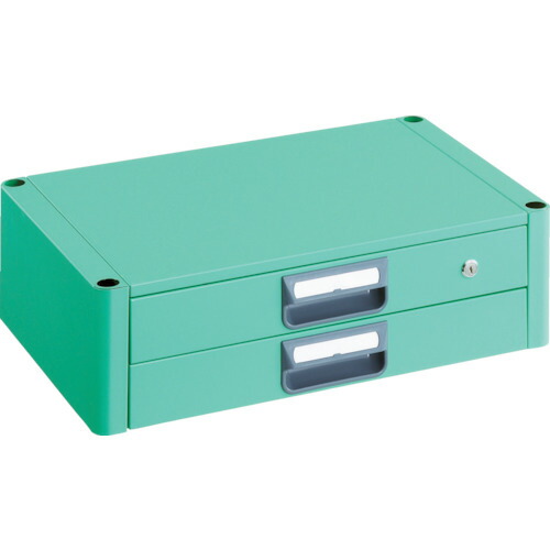 TRUSCO(トラスコ中山):ツールワゴンフェニックスワゴン省音 750X500XH740 2列引出付ヤンググリーン PEW-773W-YG トラスコ中山（TRUSCO） ツールワゴンフェニックスワゴン 2段引出 600