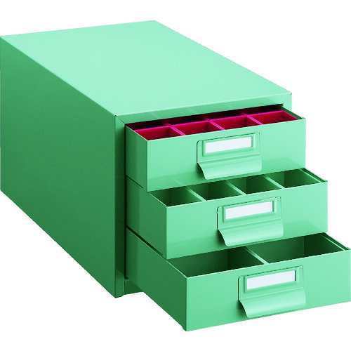 トラスコ中山（TRUSCO）　ツールケース 233×410×H222 引出3段 プラボックス付　【品番：PT-36CN】