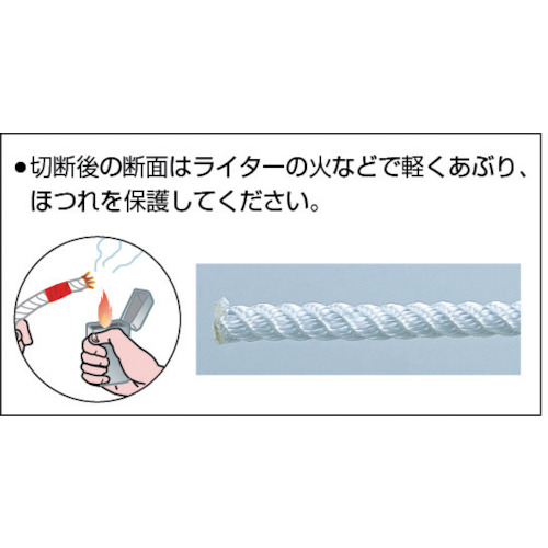 トラスコ中山（TRUSCO）　ナイロンロープ 3つ打 線径12mm×長さ30m　【品番：R-1230N】_1