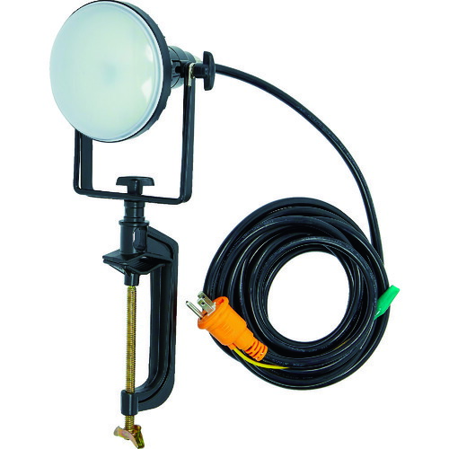 トラスコ中山（TRUSCO）　LED投光器 DELKURO バイスタイプ 20W 5m アース付 2芯3芯両用タイプ　【品番：RTLE-205EP-V】